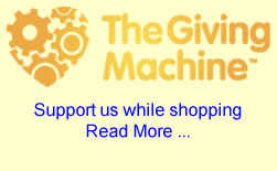 Support us while shopping at The Giving Machine
